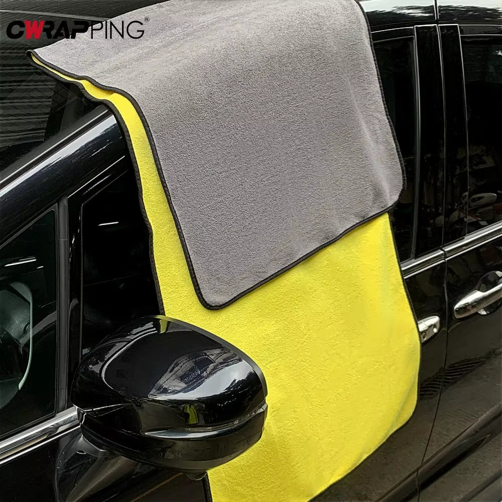 1/2Pcs Microfiber Towels Car Wash Supplies Detailing Car Glass Cleaning Tools Thicken Soft Drying Cloth Home Rag Car Accessories
