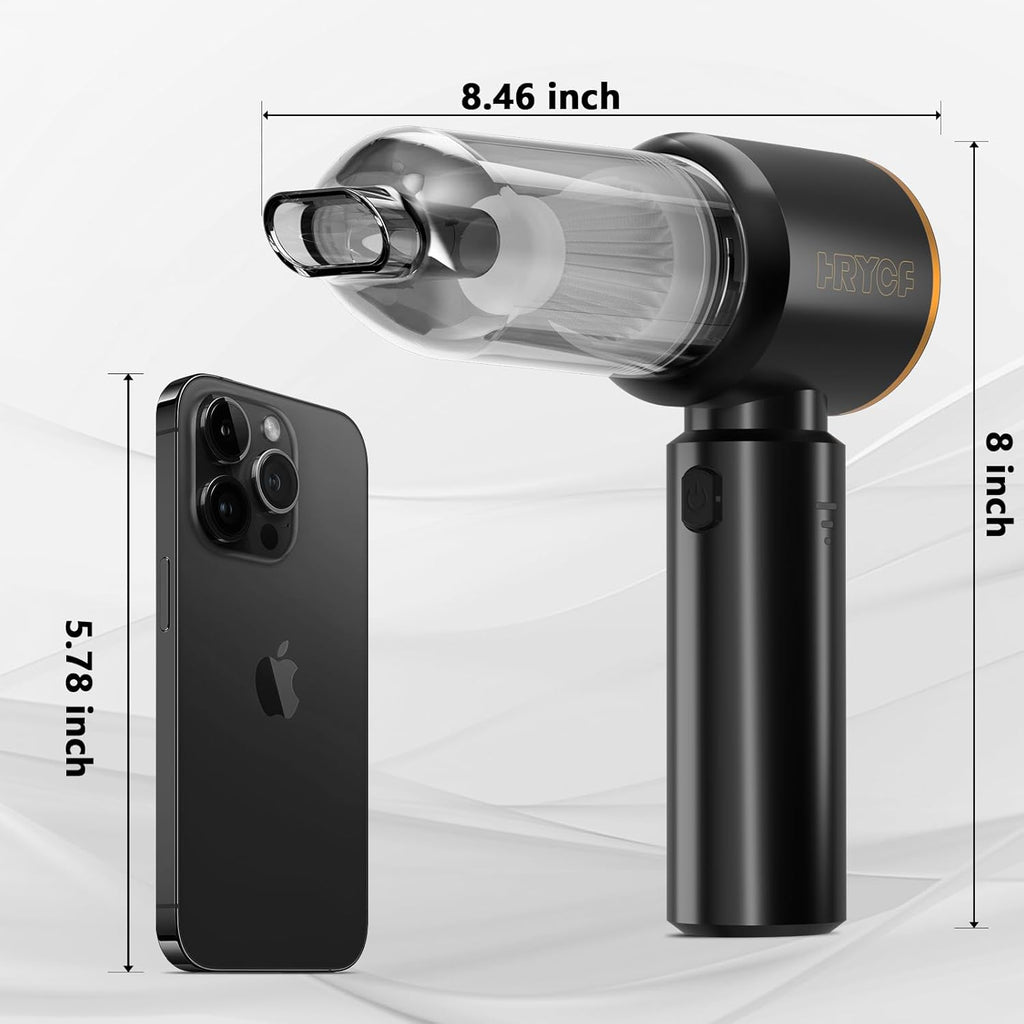 Handheld Vacuum,Car Vacuum Cleaner,4-In-1 20000PA High Power Portable Rechargeable Vacuum Cleaner with Brushless Motor, Small Handheld Vacuum & Air Blower & Pump-Black