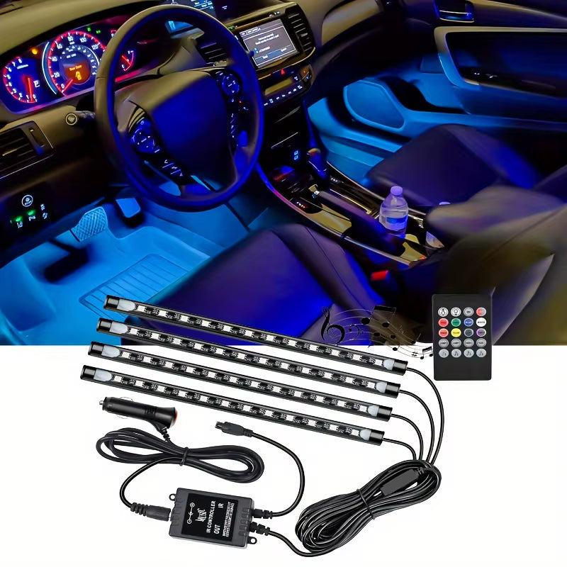 Interior Car Lights,Car Accessories,Car Led Lights,Car Strip Light, Lighting with Sound Active Function,Led Lights for Car